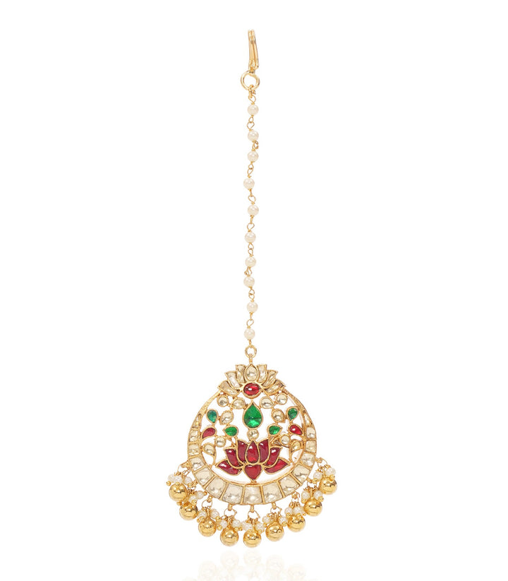 VARAHI RED & GREEN KUNDAN TIKA