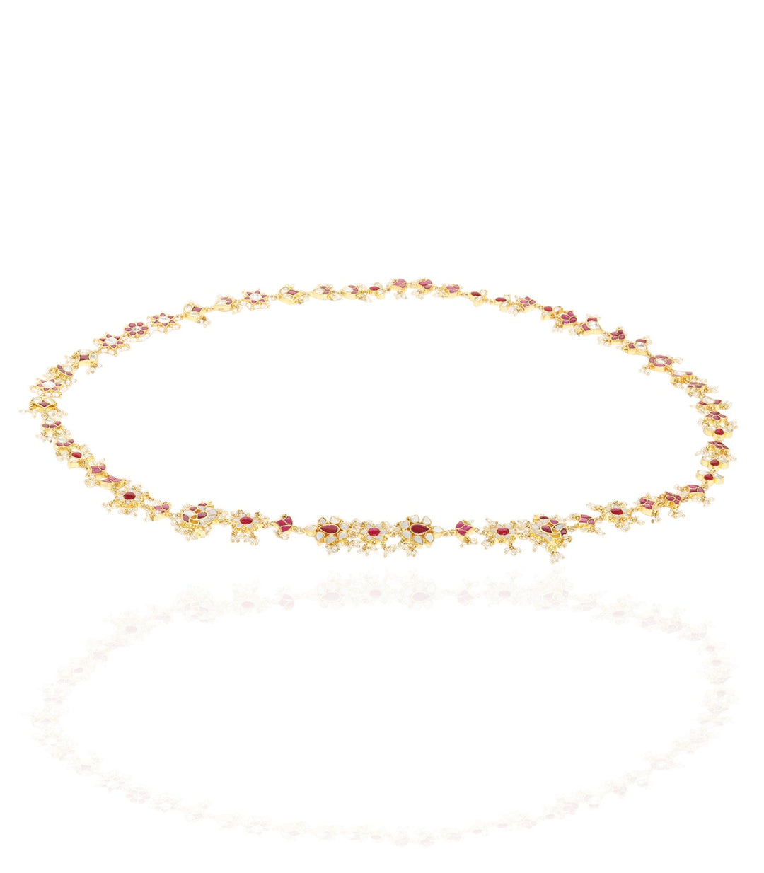 Aadya Red Kundan Choti