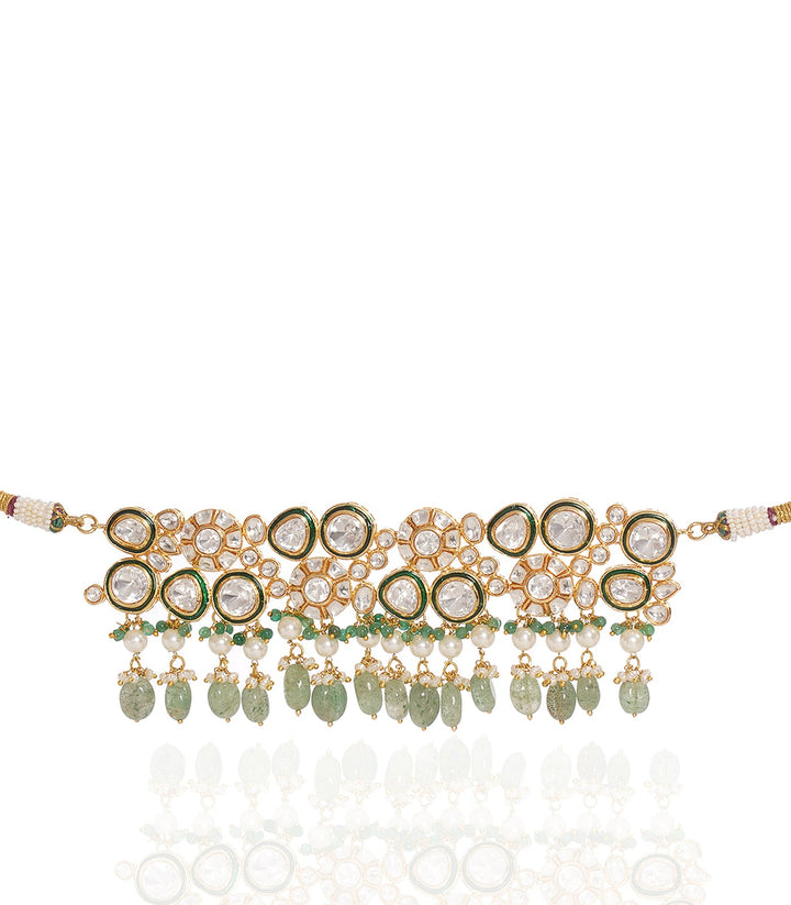 SIMRAN GREEN POLKI CHOKER