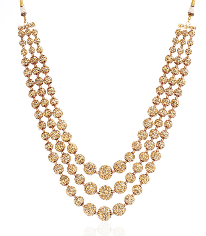 NAVIRA WHITE JADAU LONG NECKLACE