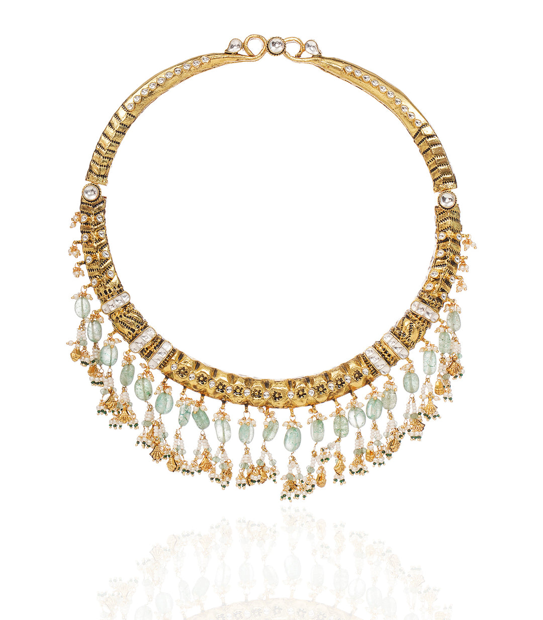 AGASTYA GREEN KUNDAN NECKLACE SET