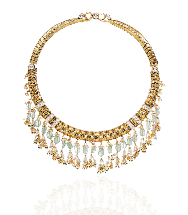 AGASTYA GREEN KUNDAN NECKLACE SET