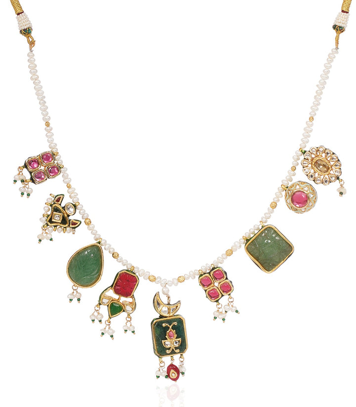 PAHAL NAVRATAN KUNDAN LONG NECKLACE