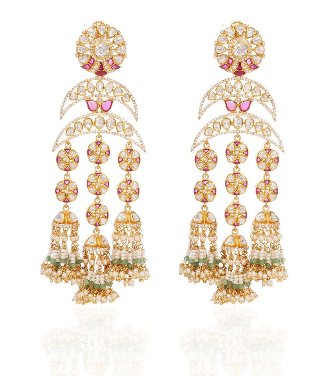 TANIA GREEN MOSINATE STATEMENT EARRING