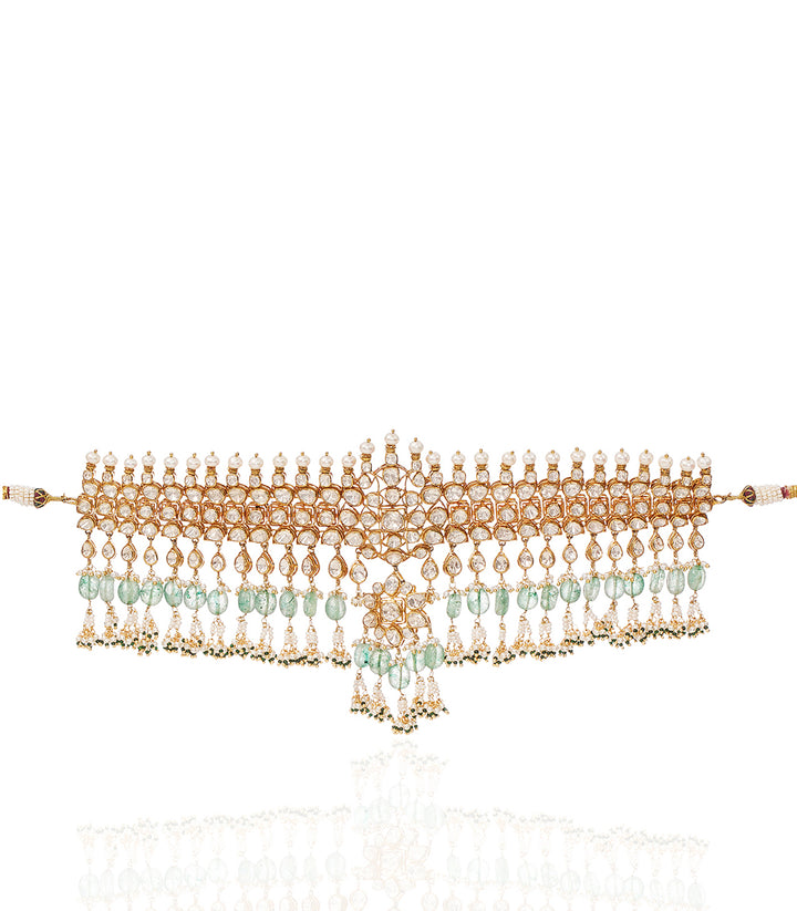 AASHIMA GREEN MOISSANITE NECKLACE SET
