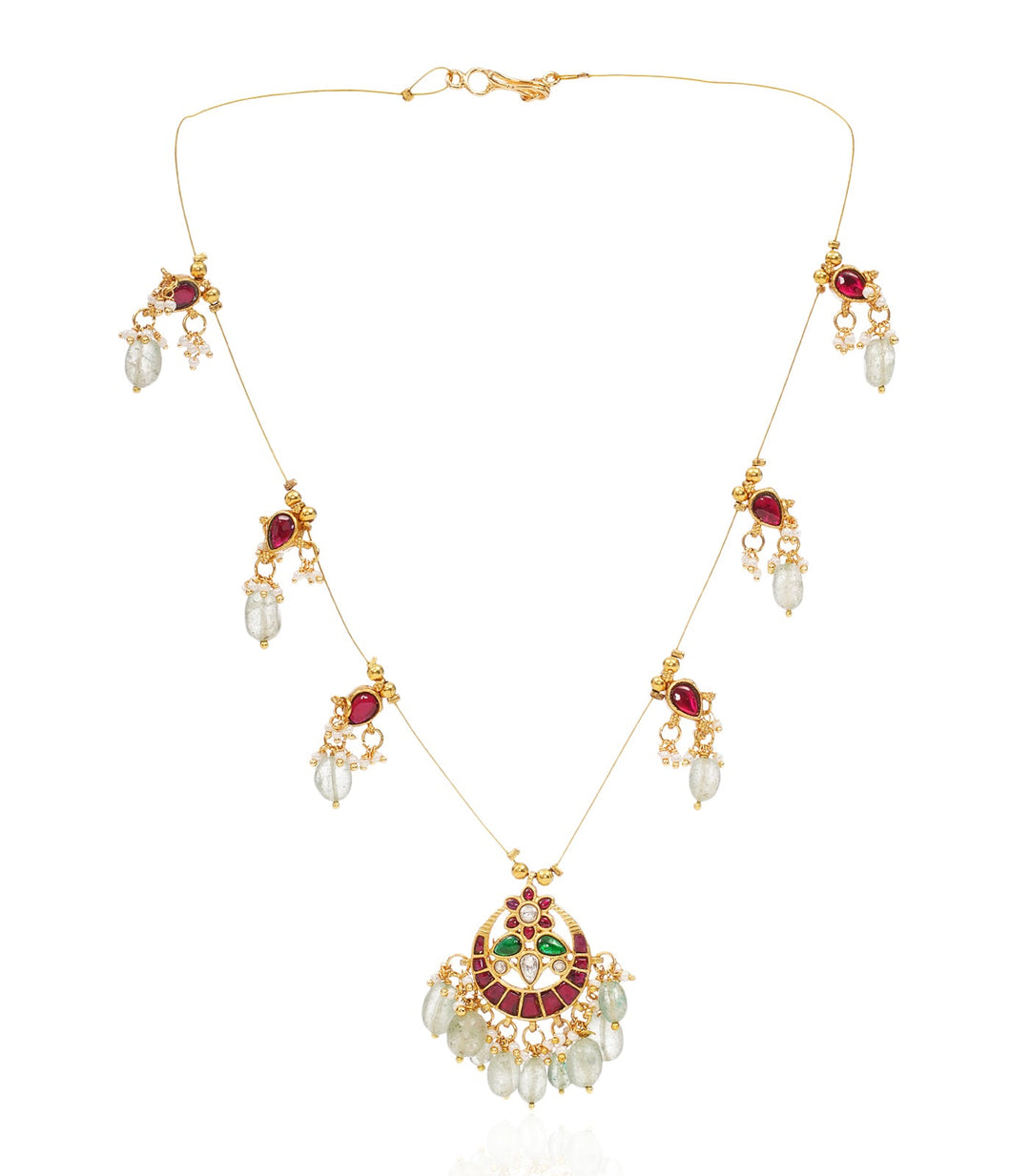 ASHA GREEN KUNDAN NECKLACE