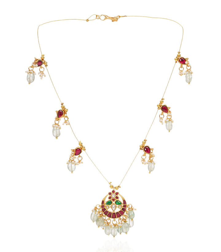 ASHA GREEN KUNDAN NECKLACE