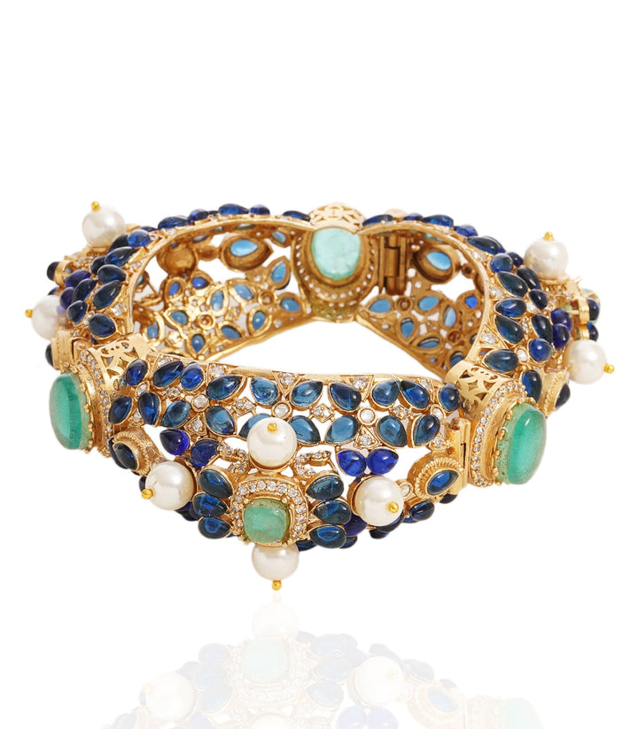 SHISTHI BLUE POLKI BANGLES
