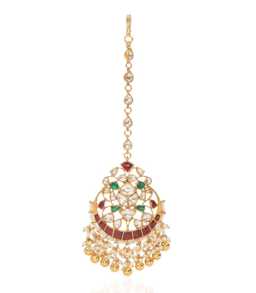 KAYRA RED & GREEN KUNDAN TIKA