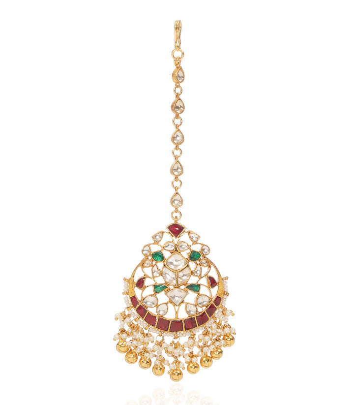 KAYRA RED & GREEN KUNDAN TIKA