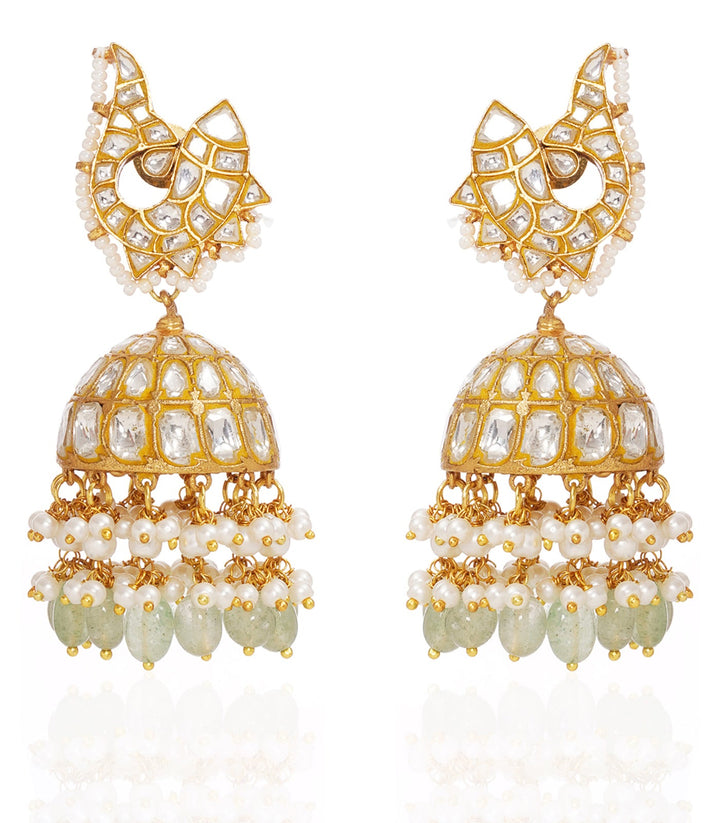 DIVIJA GREEN KUNDAN JHUMKA