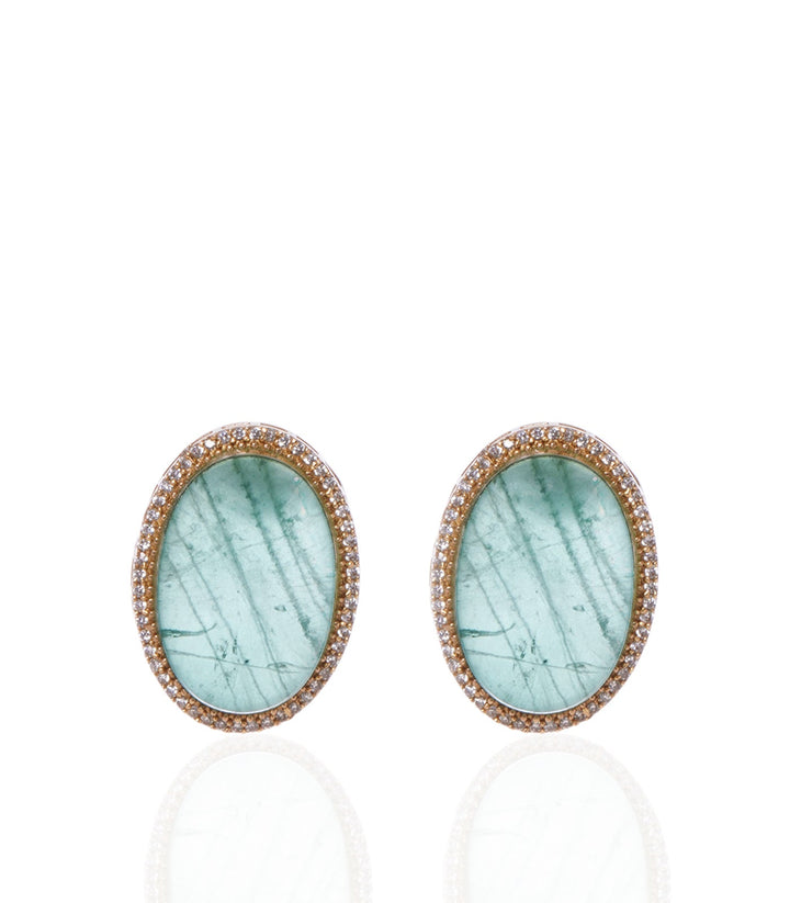 VIRIKA MINT FLUORITE STUD