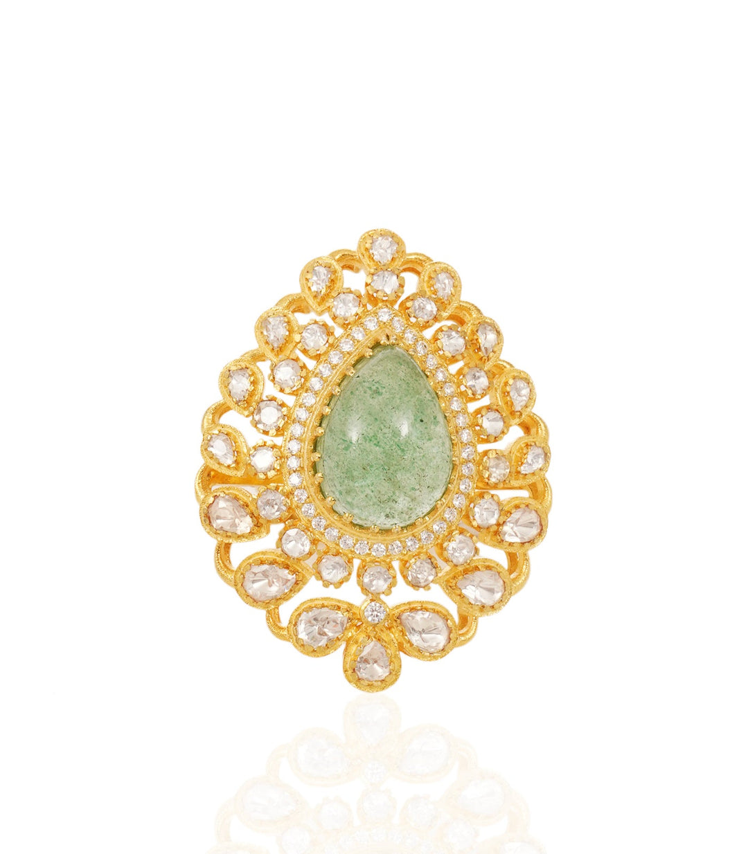 RAJVI GREEN MOISSANITE RING