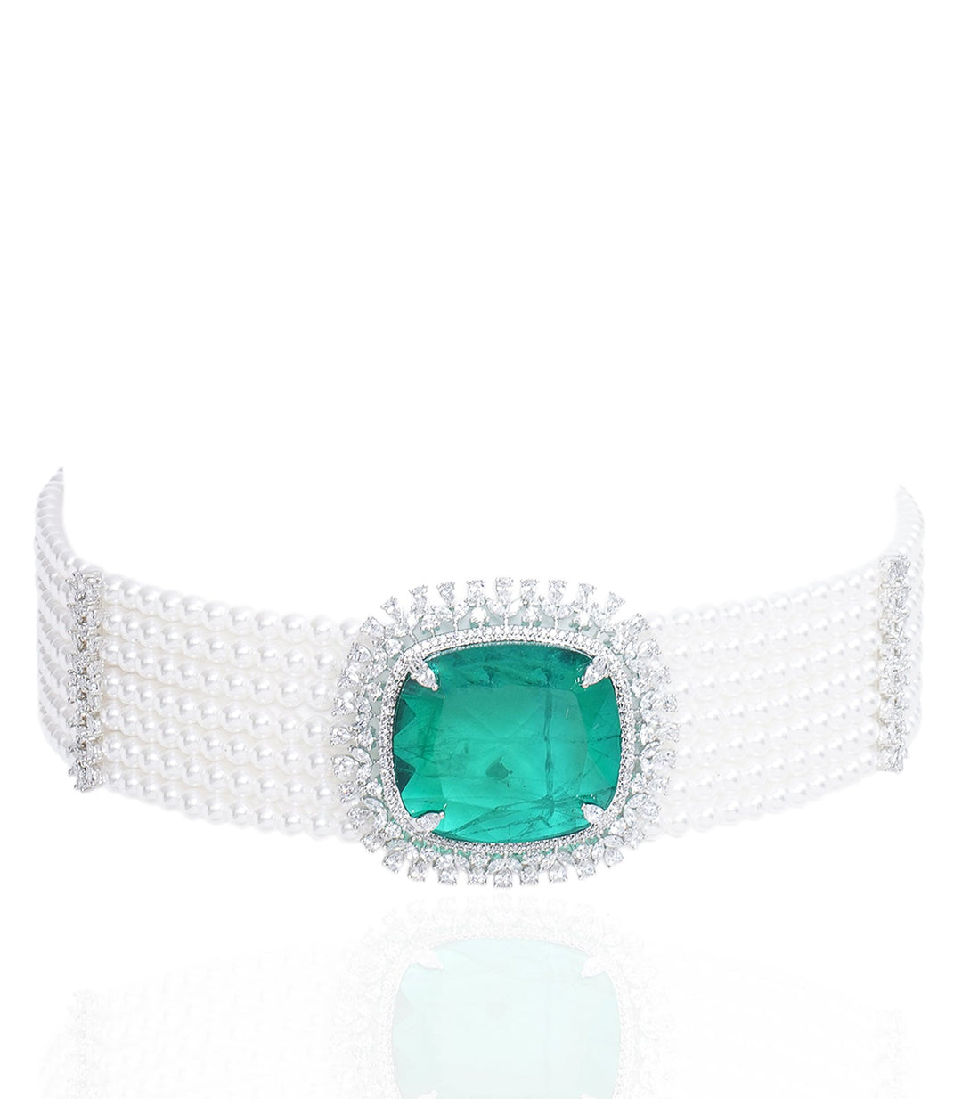 AIMEE GREEN ZIRCON CHOKER