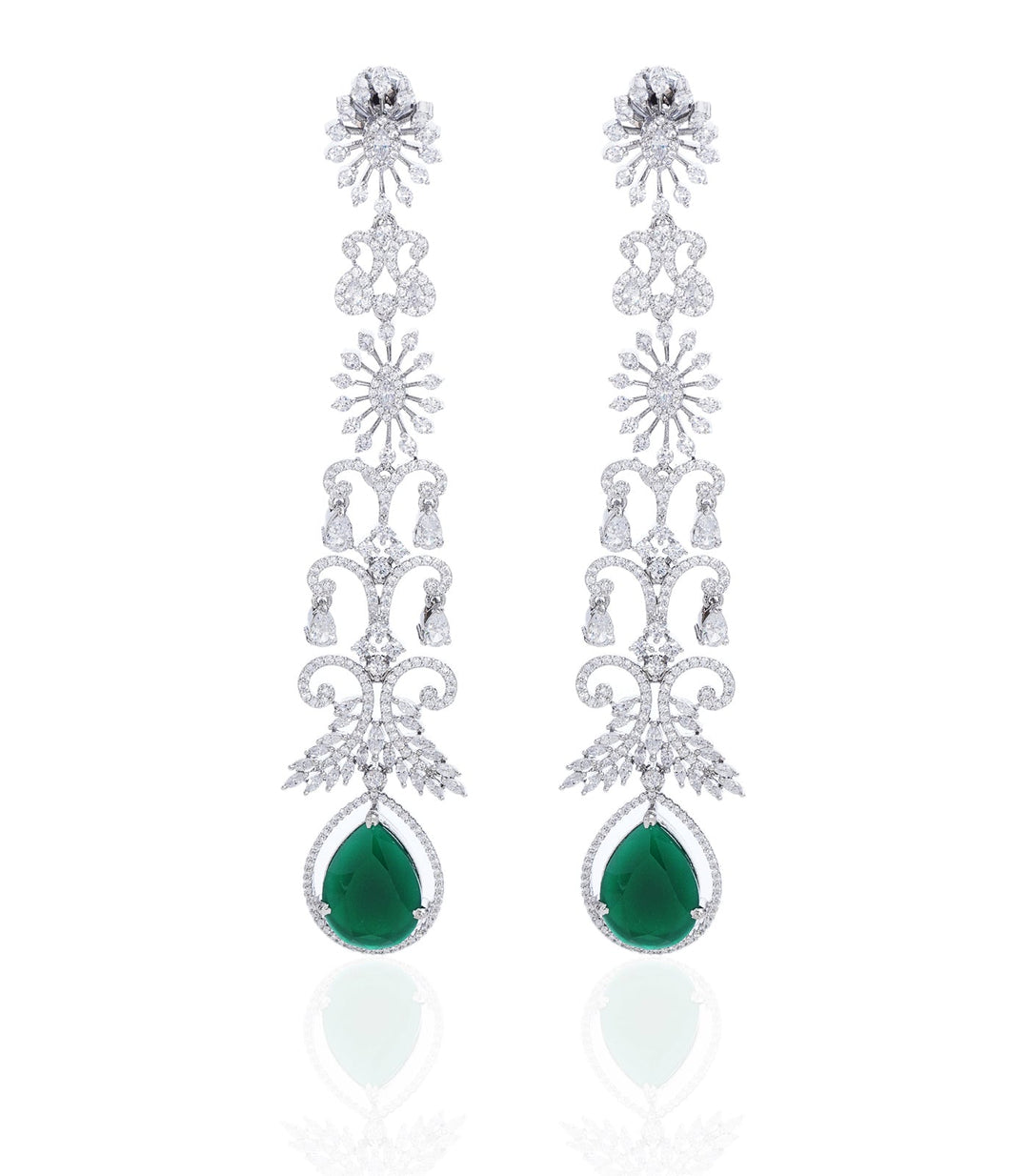 PIHU GREEN ZIRCON ZIRCON EARRING