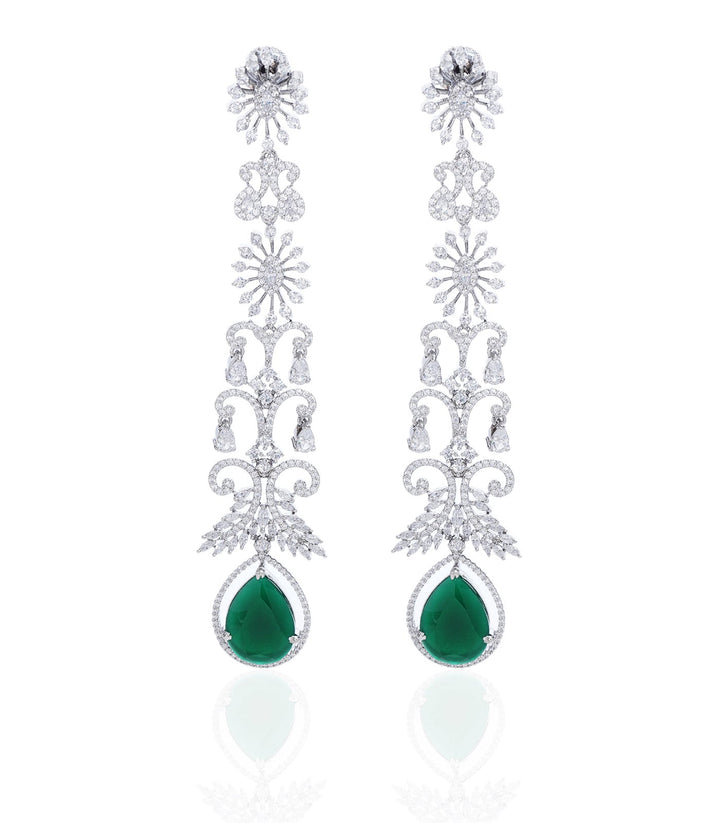 PIHU GREEN ZIRCON ZIRCON EARRING