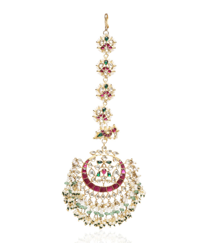 Sarvani Red & Green Tika