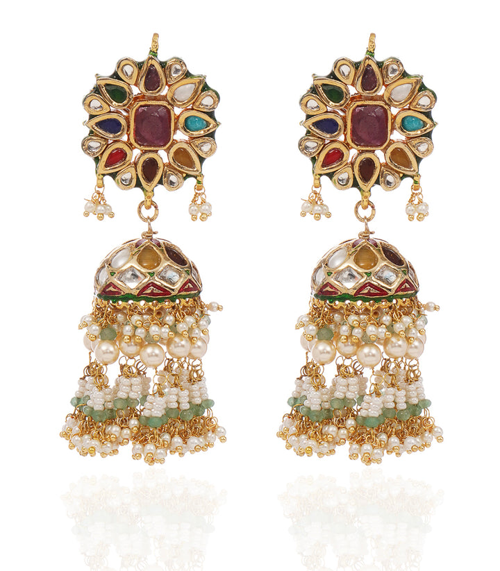 YASTI NAVRATAN KUNDAN JHUMKA