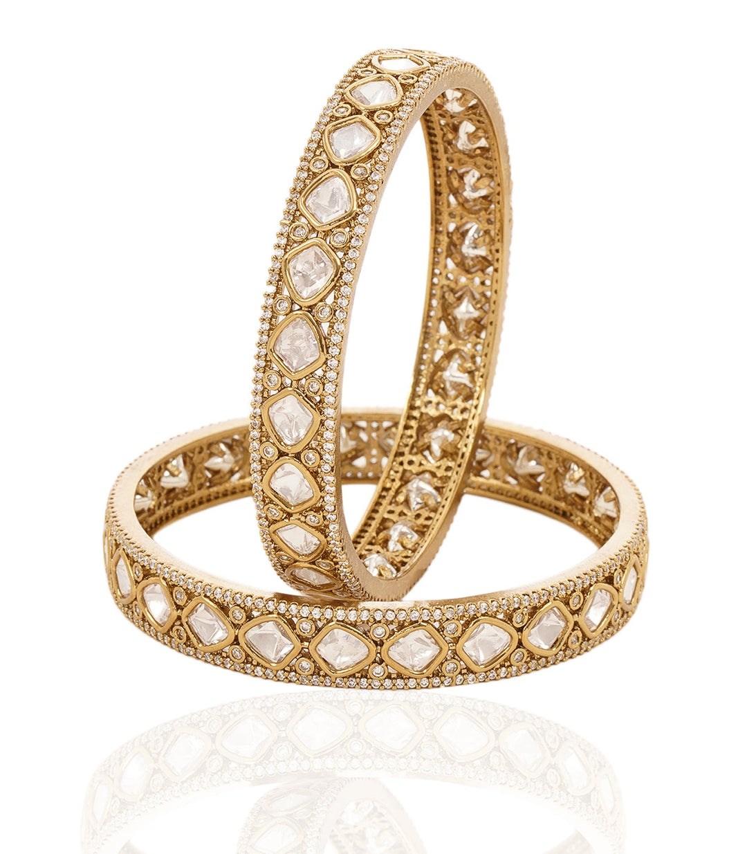NIKITA ANTIQUE FINISH POLKI BANGLES