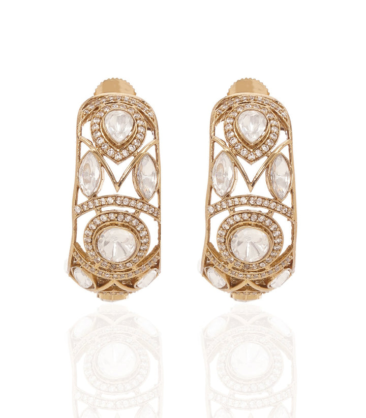 YAMINI ANTIQUE FINISH POLKI STUD