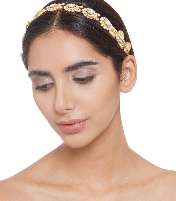 CHANDNI GOLD PLATED  MOISSANITE HAIRBAND