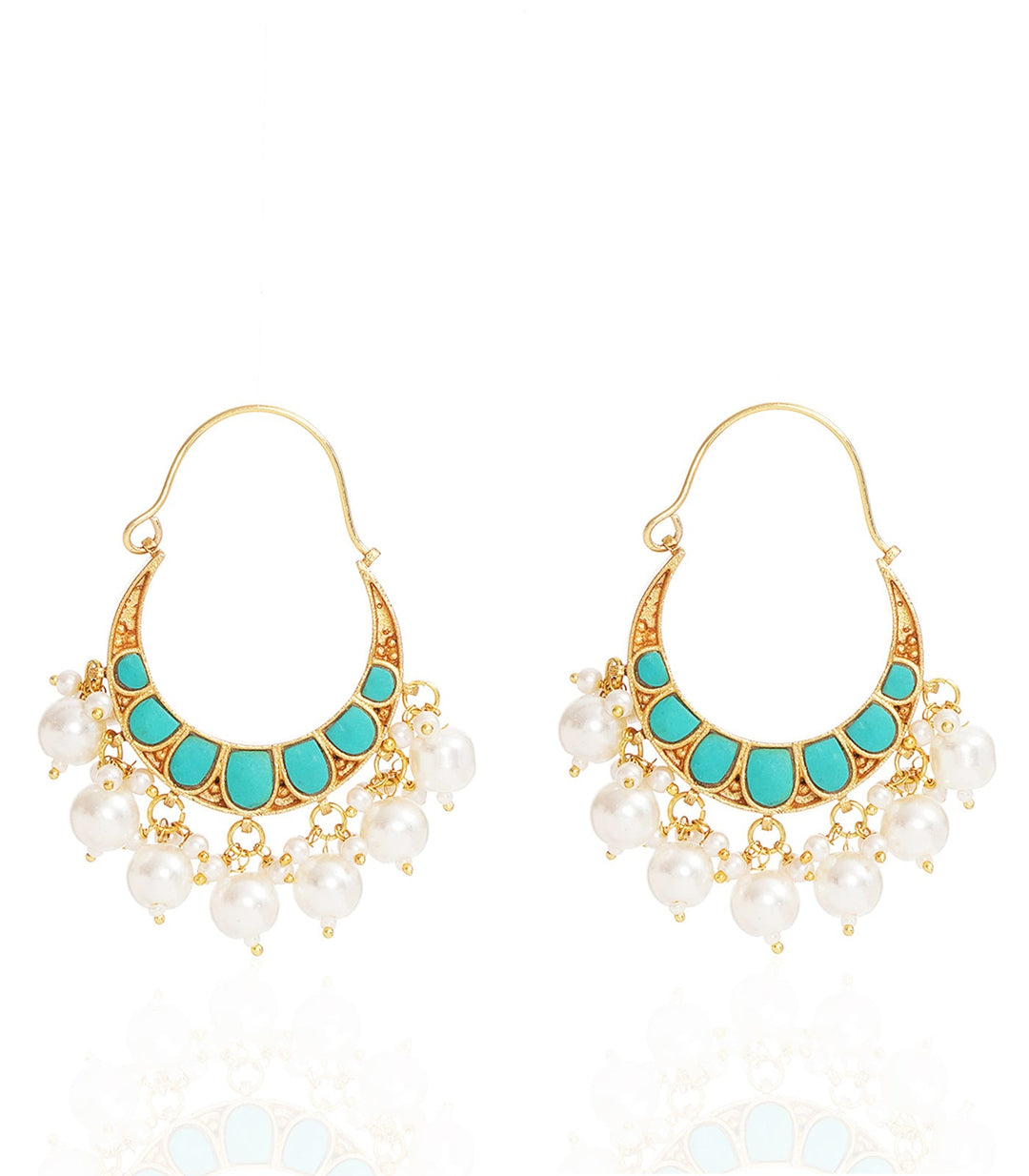 KAUSHINI TURQUOISE REVERSIBLE CHANDBALI