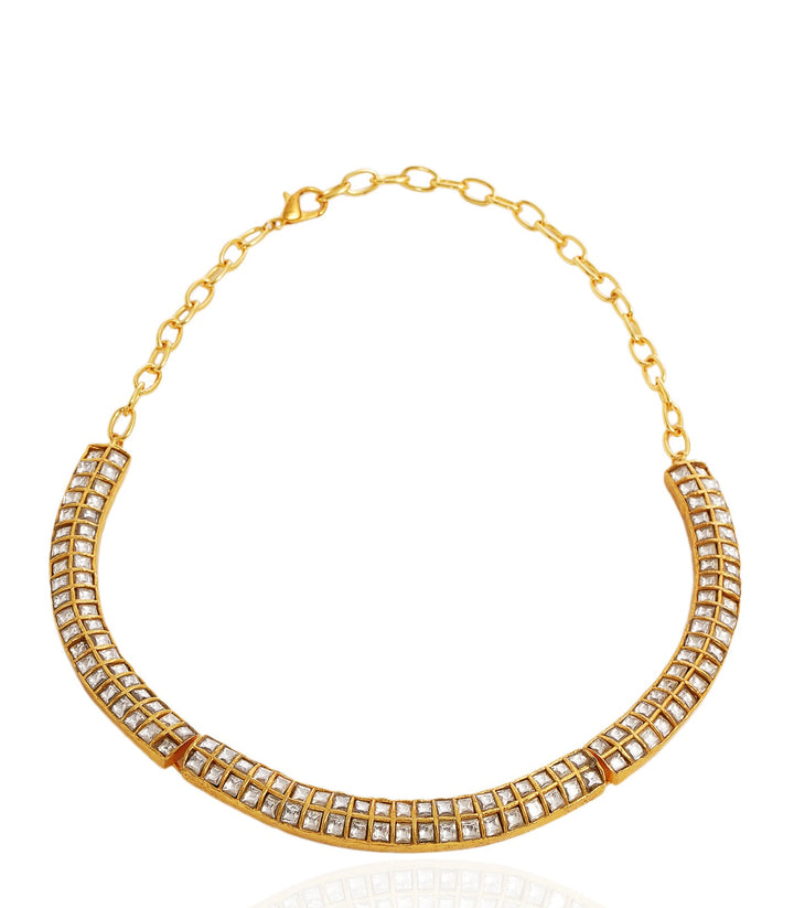 ISHIRA GOLD PLATED  KUNDAN NECKLACE