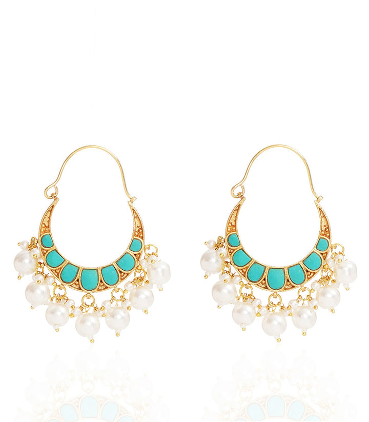 KAUSHINI TURQUOISE KUNDAN CHANDBALI