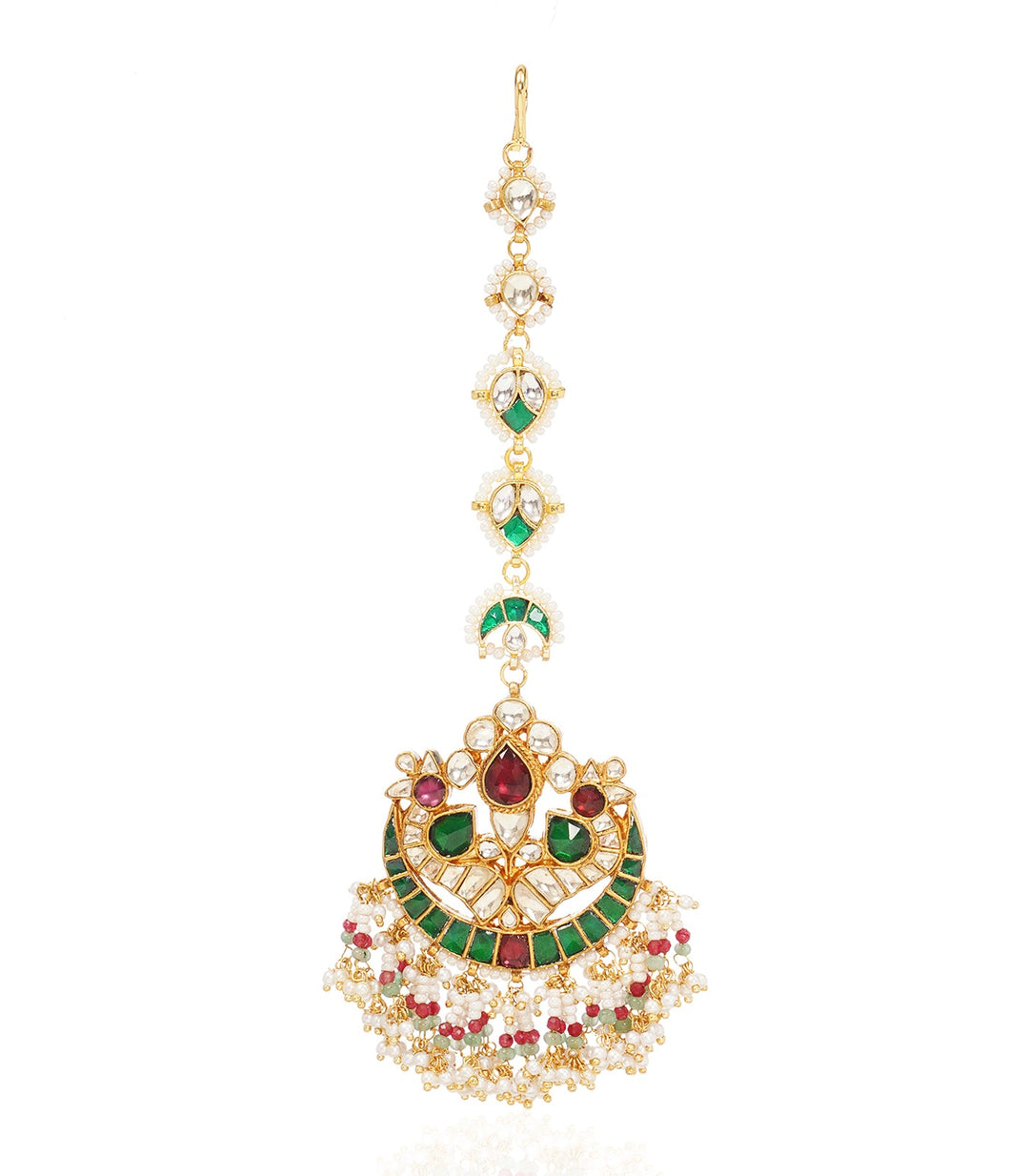 IQRA RED & GREEN KUNDAN TIKA