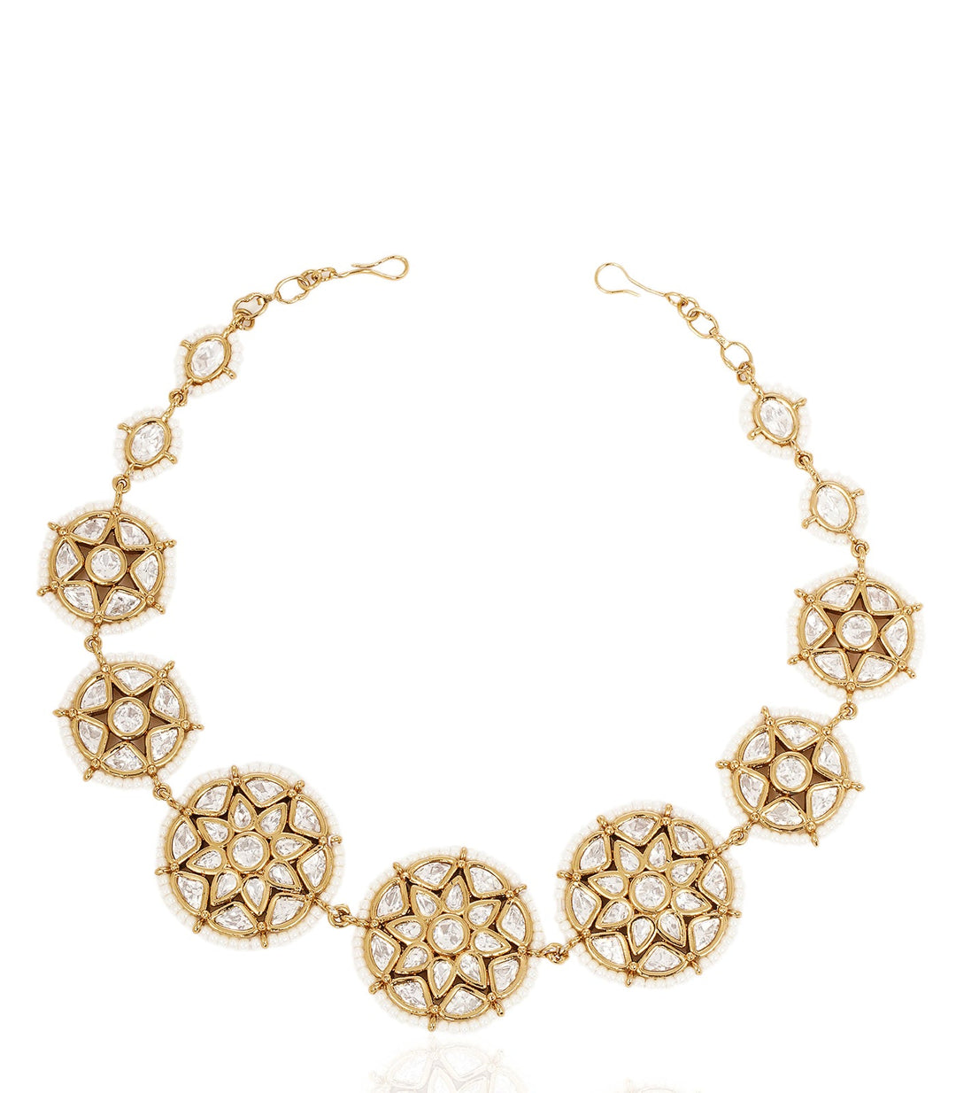 TVESHA WHITE KUNDAN SHEESH PECH