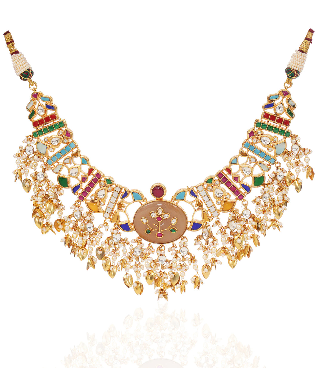 YAMINI NAVRATAN KUNDAN NECKLACE SET