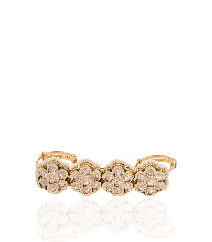 CHANDRIKA WHITE KUNDAN RING