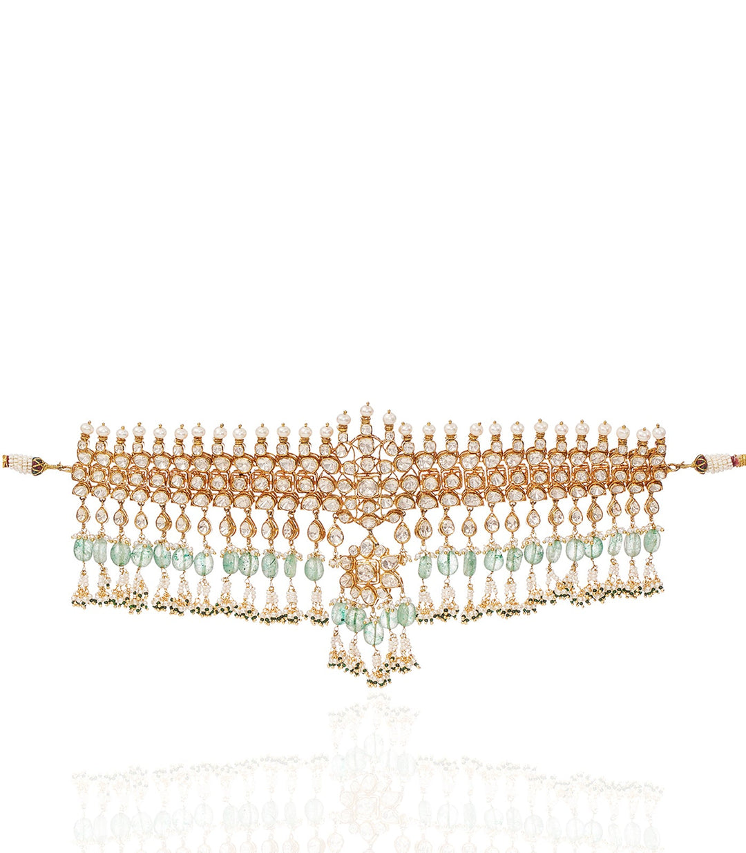 AASHIMA GREEN MOISSANITE NECKLACE SET