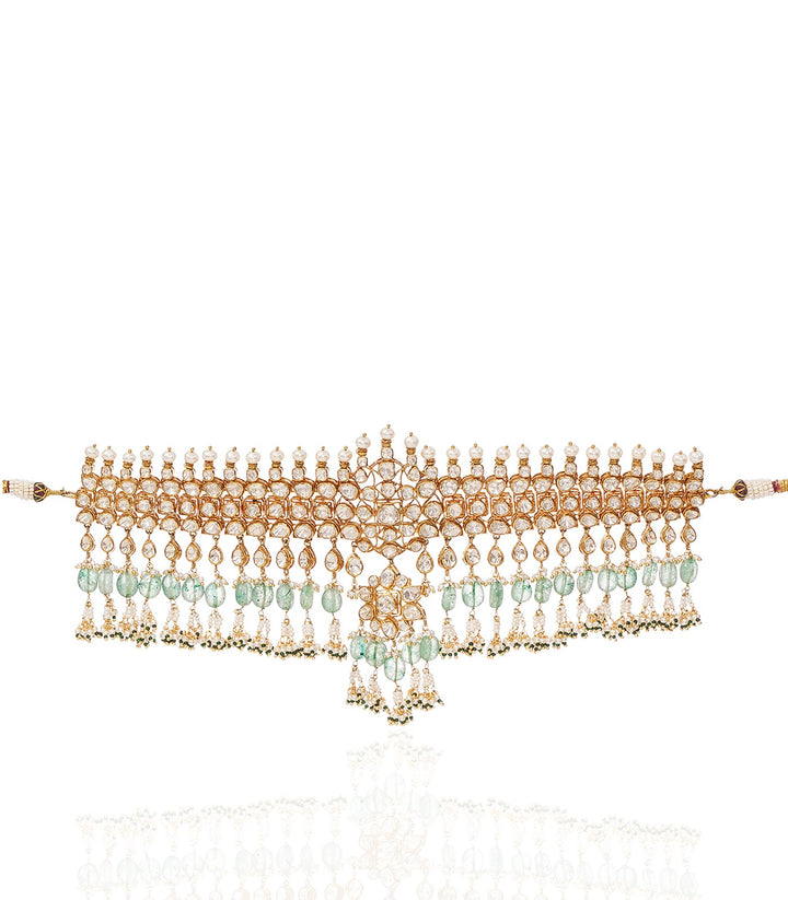 AASHIMA GREEN MOISSANITE NECKLACE SET