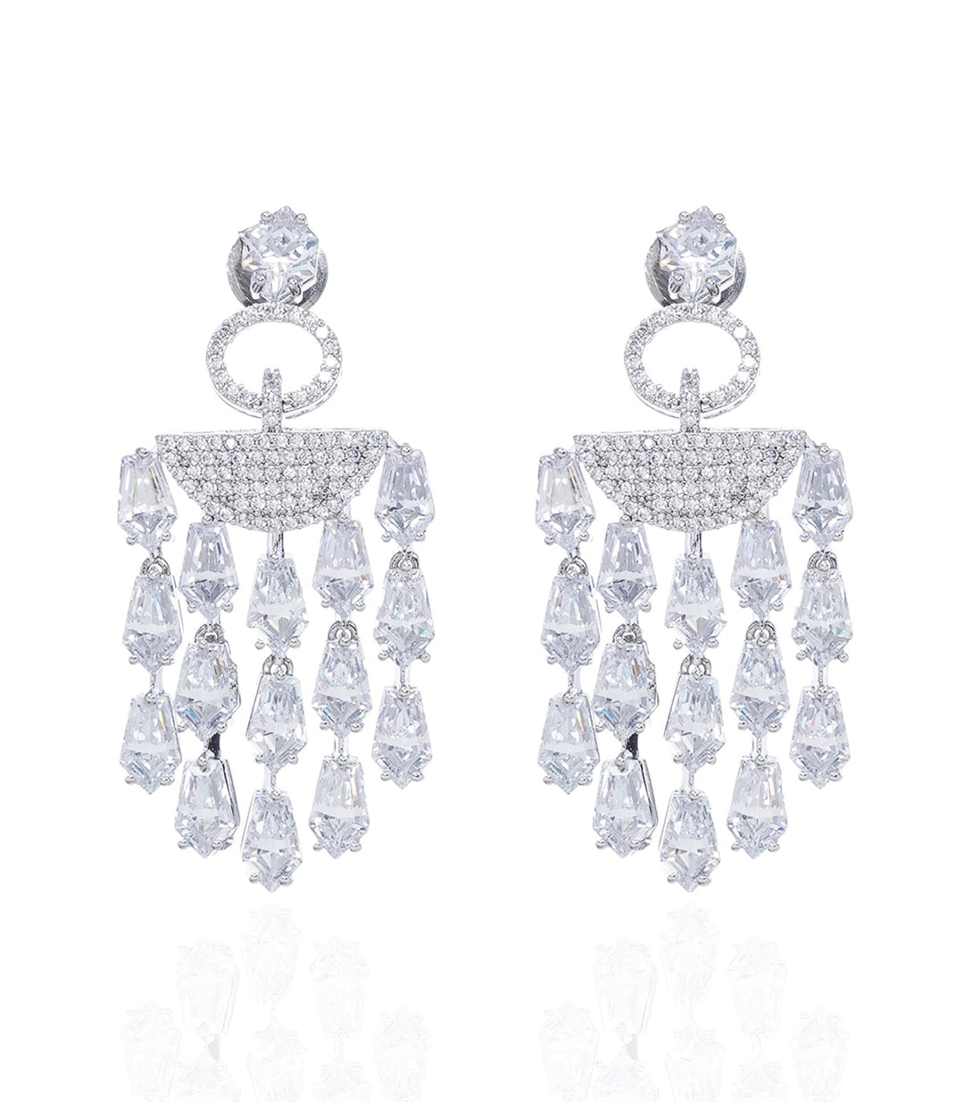 EVERLY WHITE ZIRCON STATEMENT EARRING