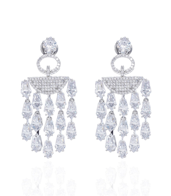 EVERLY WHITE ZIRCON STATEMENT EARRING