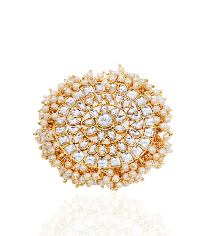 ZAINA WHITE KUNDAN RING
