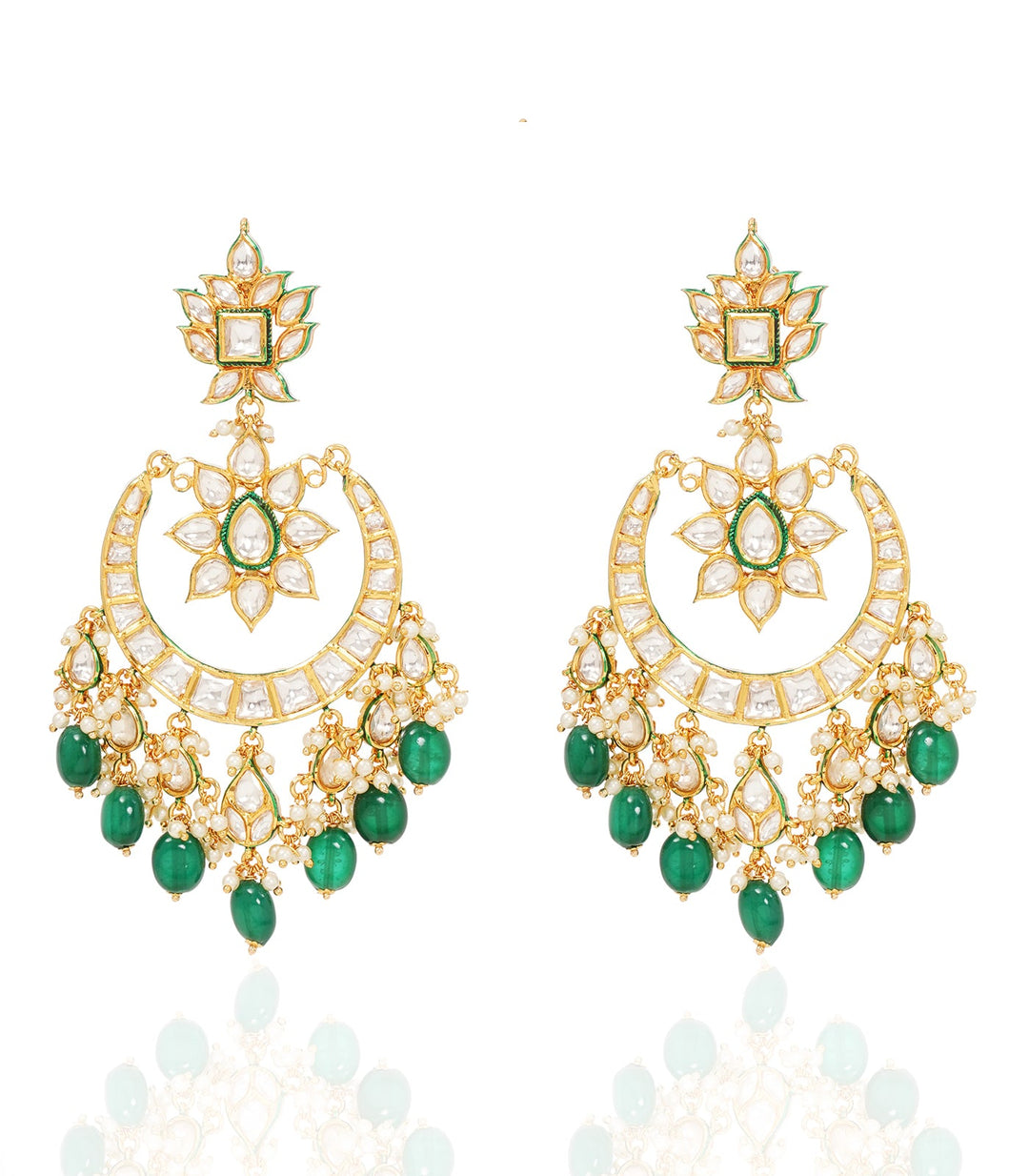 KOMAL GREEN KUNDAN CHANDBALI