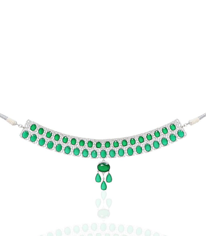 JESSICA GREEN ZIRCON NECKLACE SET