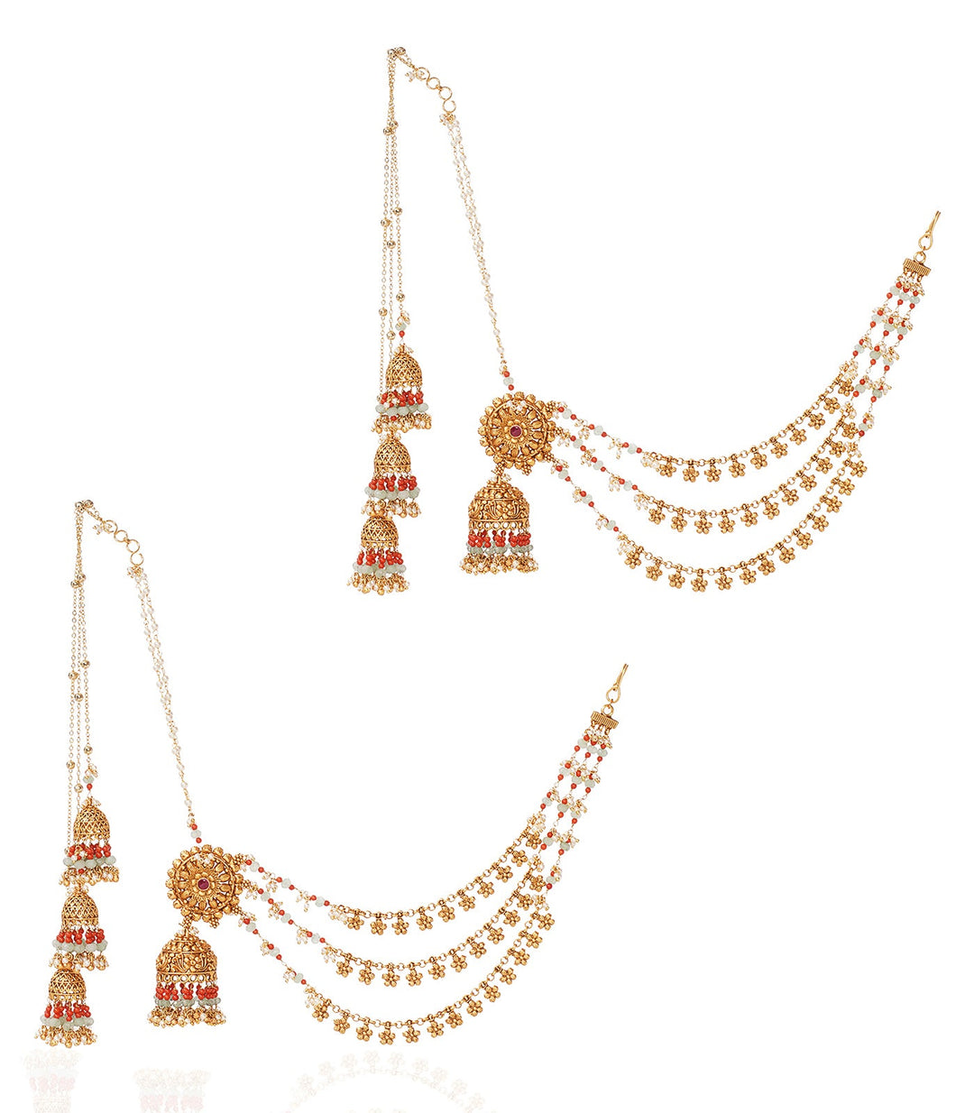 TANUJA CORAL RUBY JHUMKA