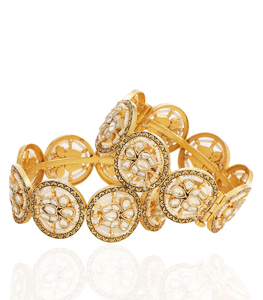 SNEHA WHITE KUNDAN BANGLES