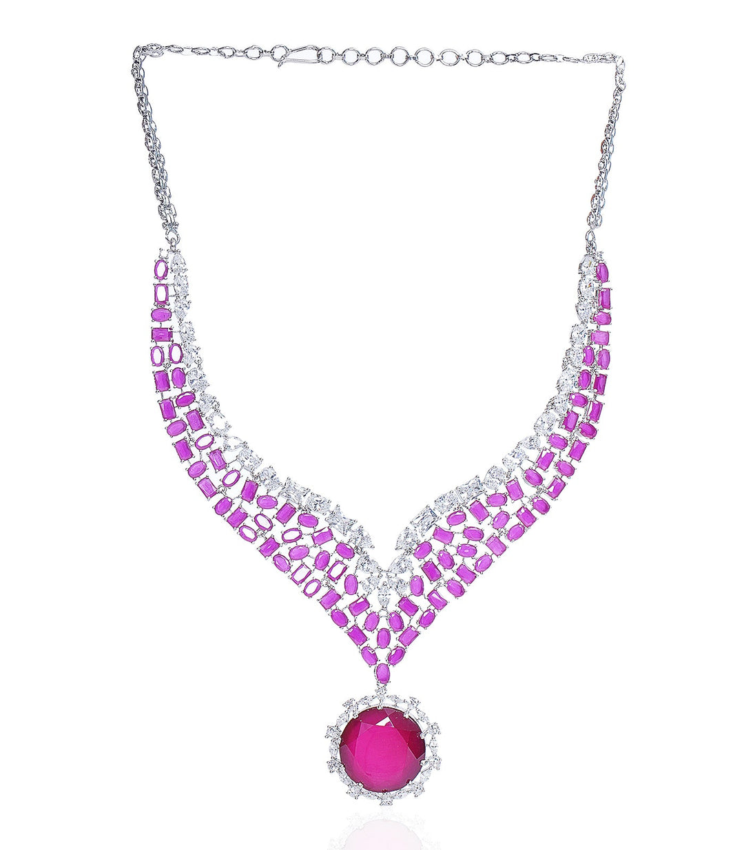 RUHI GREEN ZIRCON NECKLACE SET