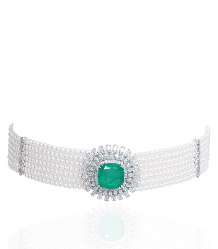 SNEH  GREEN ZIRCON CHOKER