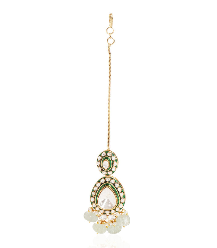 PARVATI GREEN POLKI TIKA
