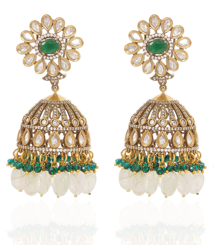 DHRUVI ANTIQUE FINISH POLKI JHUMKA