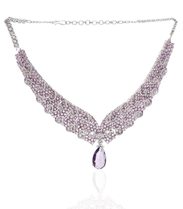 DIANA PURPLE ZIRCON NECKLACE SET