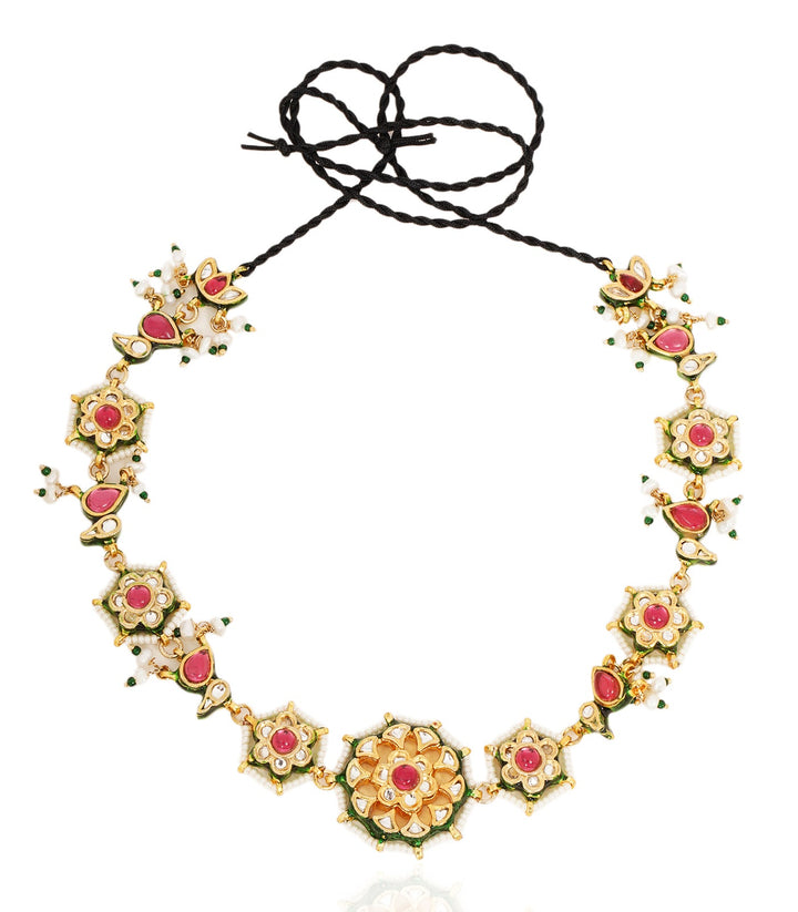 MIHIRA RED KUNDAN SHEESH PECH