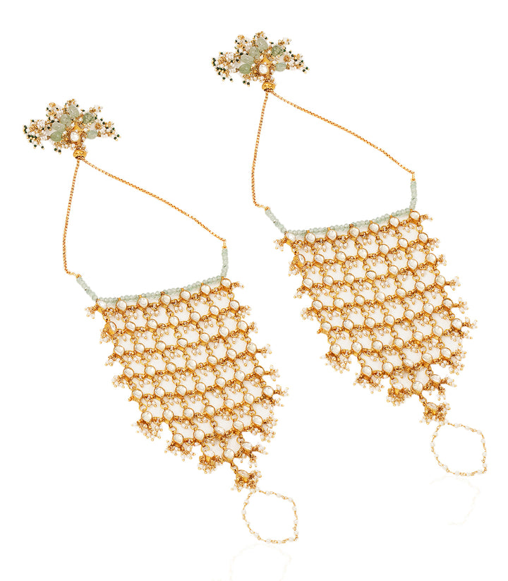 KAMINI GREEN KUNDAN HATHPHOOL