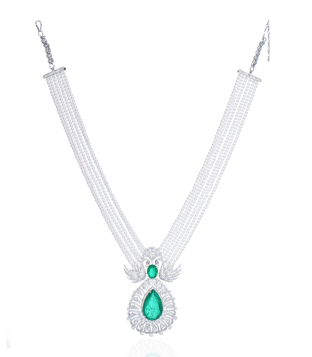 NANCY GREEN ZIRCON LONG NECKLACE