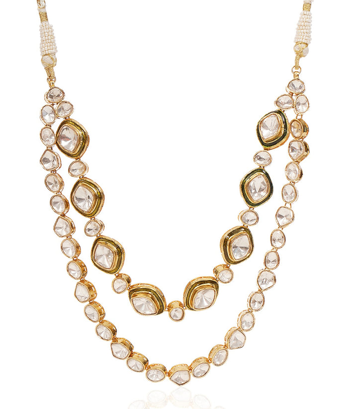 MISHKA GREEN POLKI LONG NECKLACE